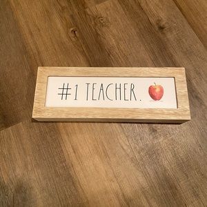 Number 1 Teacher Rae Dunn sign